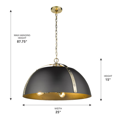 Golden Lighting Aldrich 5-light Chandelier in Aged Brass - - Golden Lighting