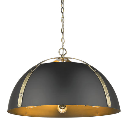 Aldrich AB 5 Light Pendant in Aged Brass - - Golden Lighting