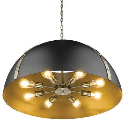 Golden Lighting Aldrich 8-light Chandelier in Aged Brass - - Golden Lighting