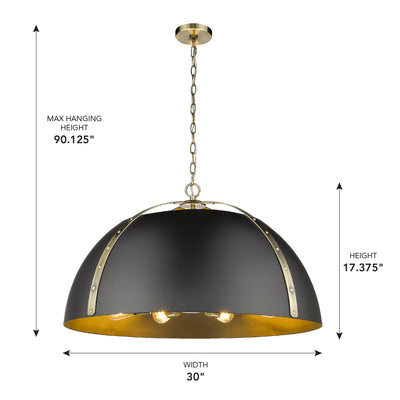 Golden Lighting Aldrich 8-light Chandelier in Aged Brass - - Golden Lighting