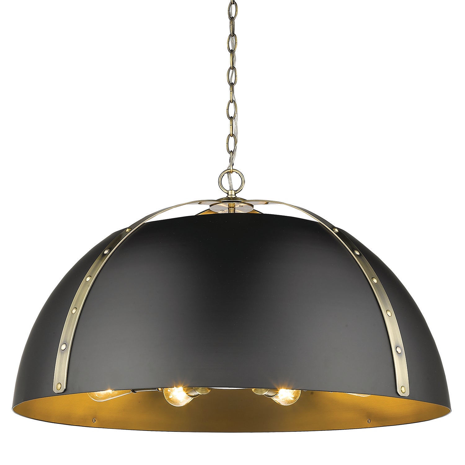 Aldrich AB 8 Light Pendant in Aged Brass - - Golden Lighting