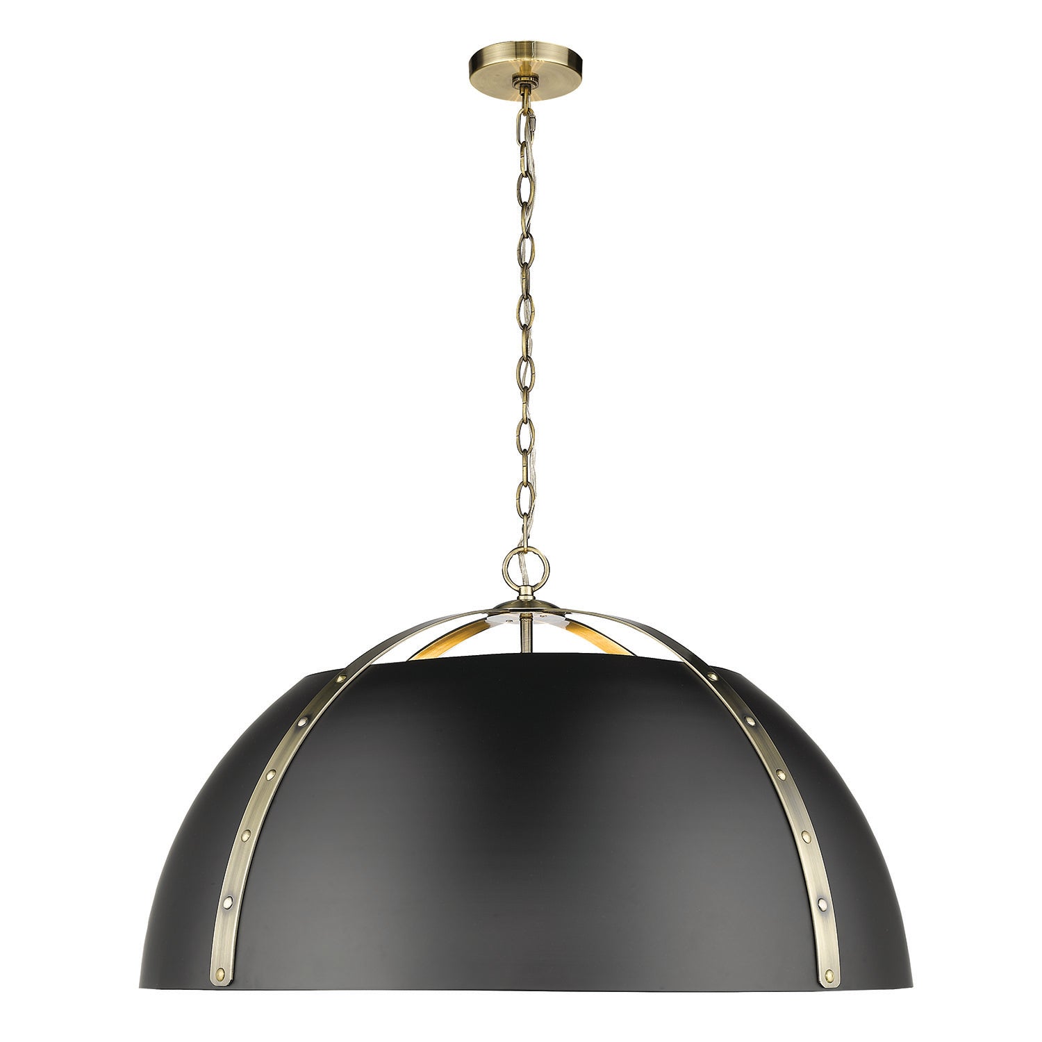 Aldrich AB 8 Light Pendant in Aged Brass - Default Title - Golden Lighting