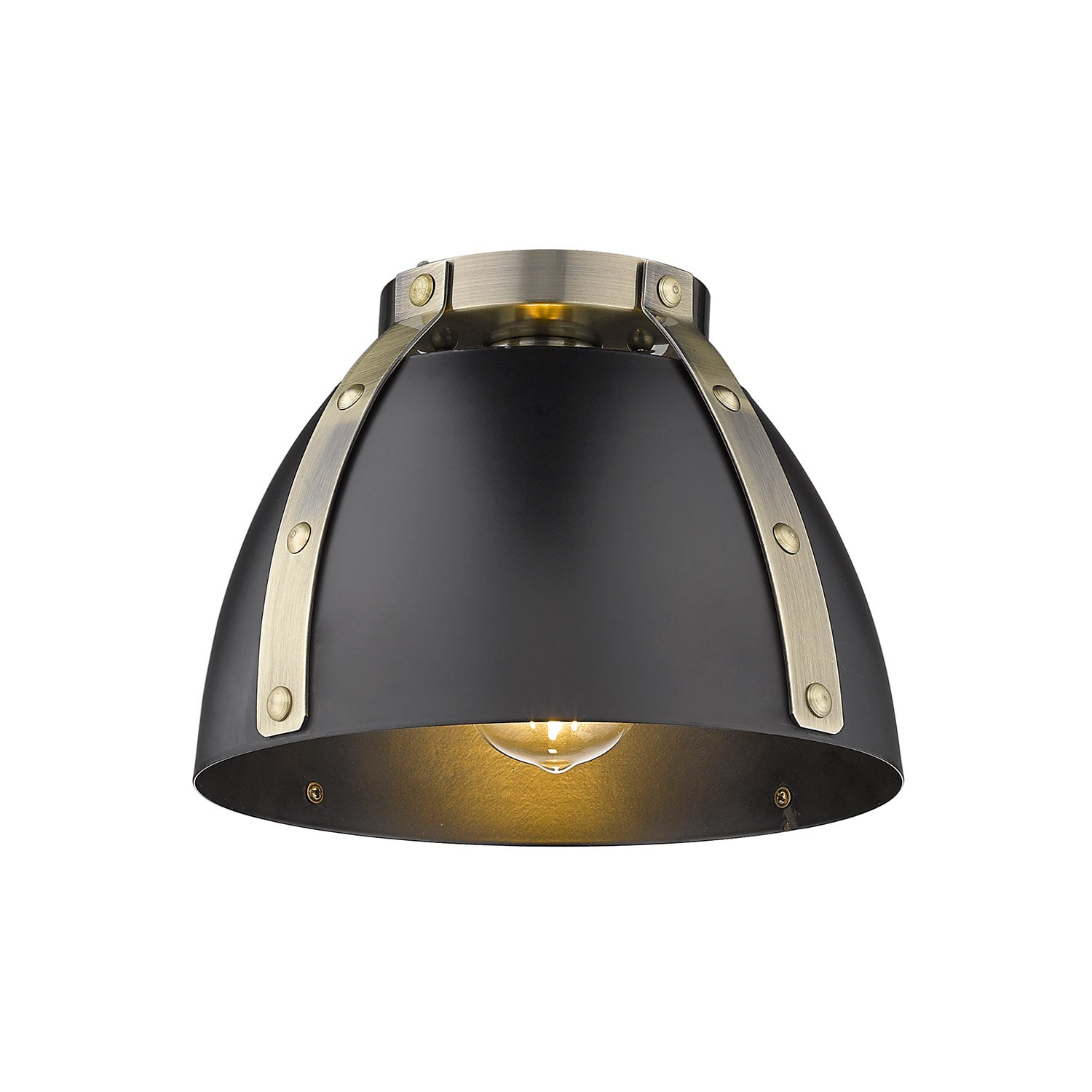 Aldrich 1-light Flush Mount in Aged Brass