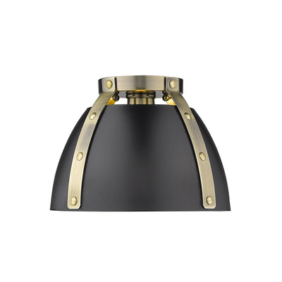 Aldrich 1-light Flush Mount in Aged Brass - Golden Lighting