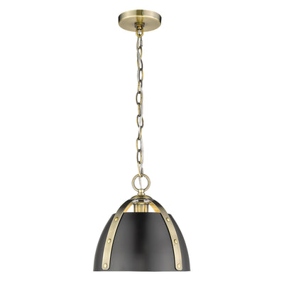Golden Lighting Aldrich 1-light Pendant in Aged Brass - - Golden Lighting