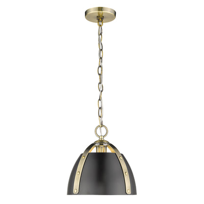 Golden Lighting Aldrich 1-light Pendant in Aged Brass - - Golden Lighting