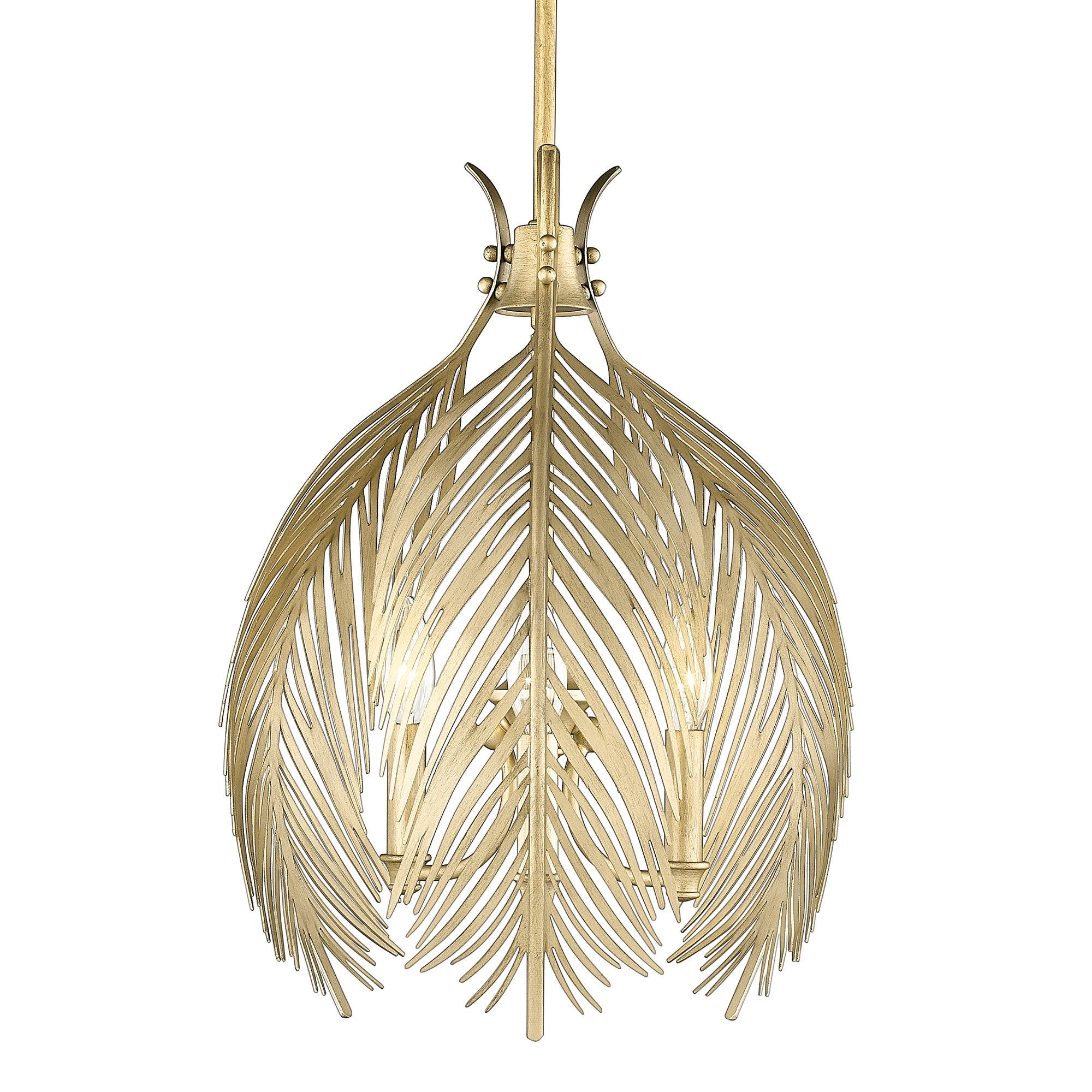 Golden Lighting Cay 3-light Pendant in Vintage Fired Gold - - Golden Lighting