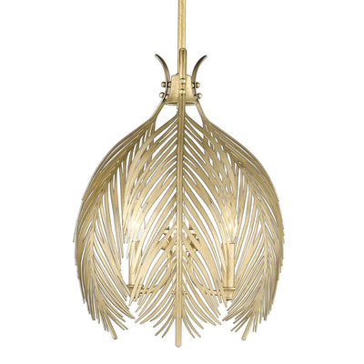 Golden Lighting Cay 3-light Pendant in Vintage Fired Gold - - Golden Lighting