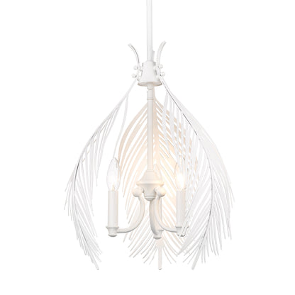 Cay 3 Light Pendant - Matte White - Golden Lighting