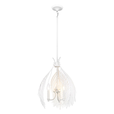Golden Lighting Cay 3-light Pendant in Matte White - - Golden Lighting