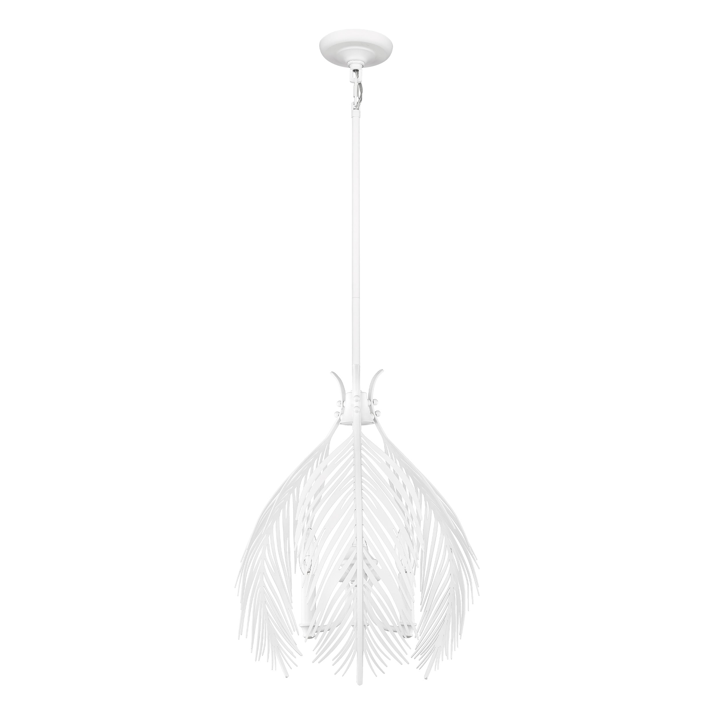 Golden Lighting Cay 3-light Pendant in Matte White - - Golden Lighting