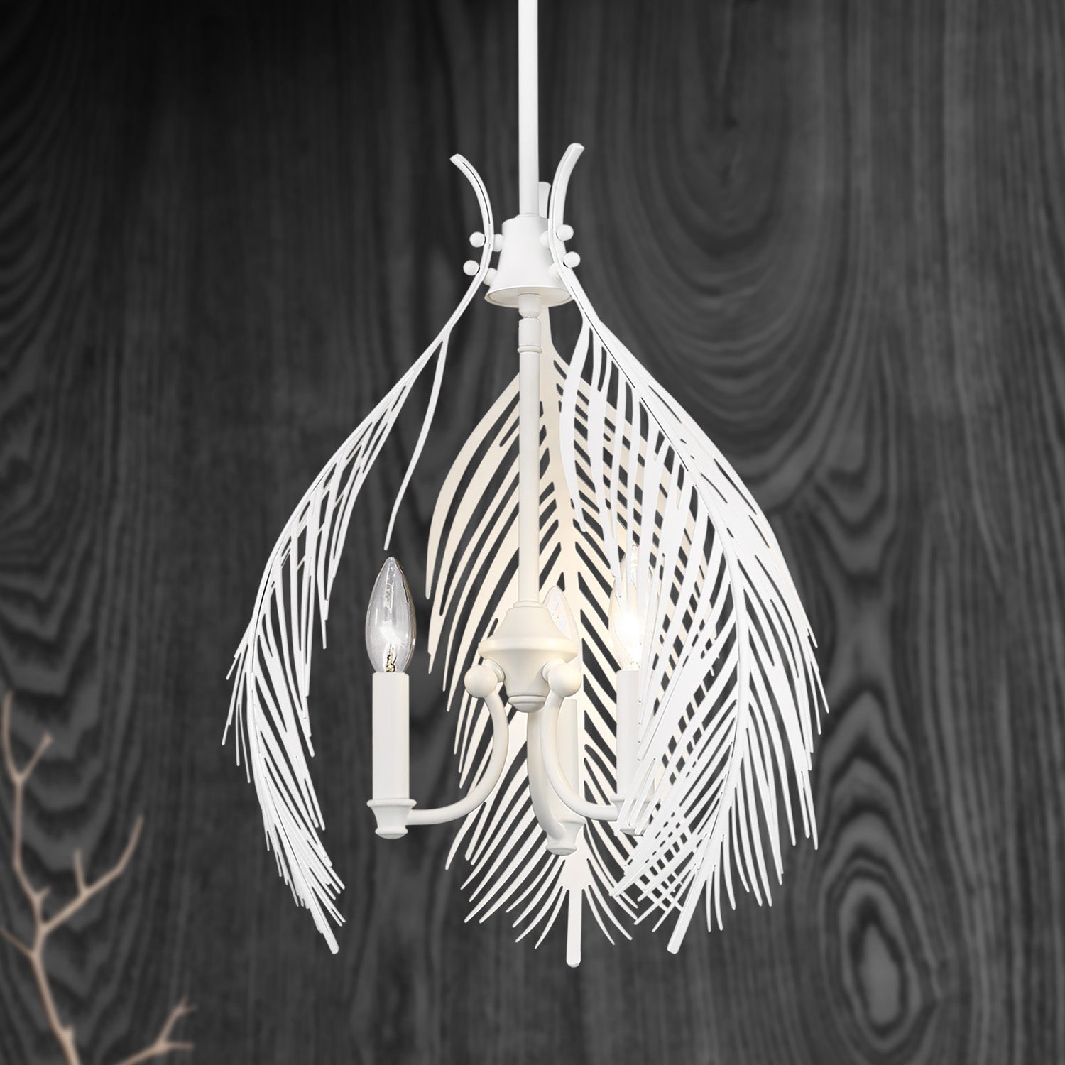 Golden Lighting Cay 3-light Pendant in Matte White - - Golden Lighting