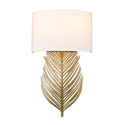 Golden Lighting Cay 2-light Wall Sconce in Vintage Fired Gold - - Golden Lighting