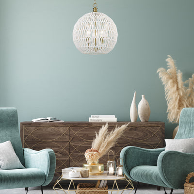 Golden Lighting Florence 3-light Pendant in Brushed Champagne Brass - - Golden Lighting