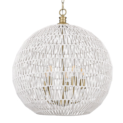 Golden Lighting Florence 5-light Pendant in Brushed Champagne Brass - - Golden Lighting