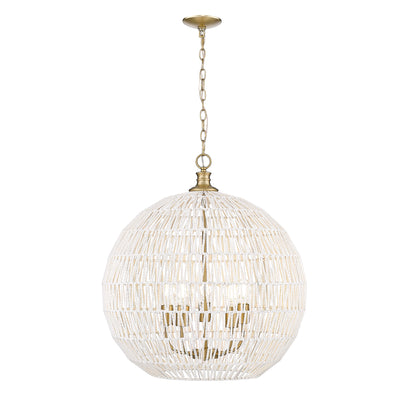 Golden Lighting Florence 5-light Pendant in Brushed Champagne Brass - - Golden Lighting