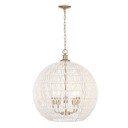 Golden Lighting Florence 5-light Pendant in Brushed Champagne Brass - - Golden Lighting