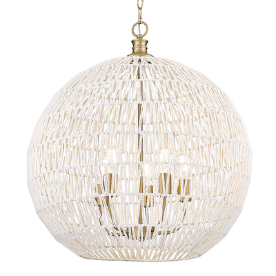 Golden Lighting Florence 5-light Pendant in Brushed Champagne Brass - - Golden Lighting