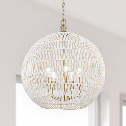 Golden Lighting Florence 5-light Pendant in Brushed Champagne Brass - - Golden Lighting