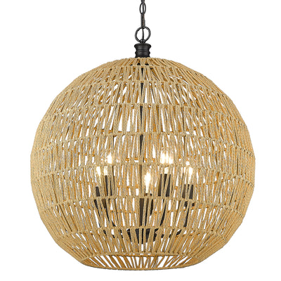 Golden Lighting Florence 5-light Pendant in Matte Black - - Golden Lighting