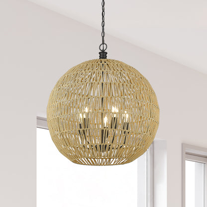 Golden Lighting Florence 5-light Pendant in Matte Black - - Golden Lighting