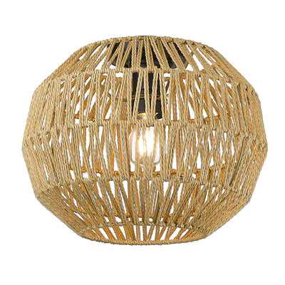 Golden Lighting Florence 1-light Flush Mount in Matte Black - - Golden Lighting