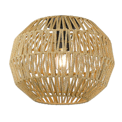 Golden Lighting Florence 1-light Flush Mount in Matte Black - - Golden Lighting