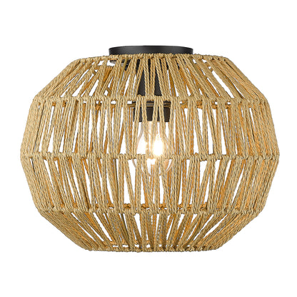 Golden Lighting Florence 1-light Flush Mount in Matte Black - - Golden Lighting