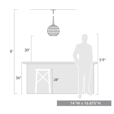 Golden Lighting Florence 1-light Pendant in Matte Black - - Golden Lighting
