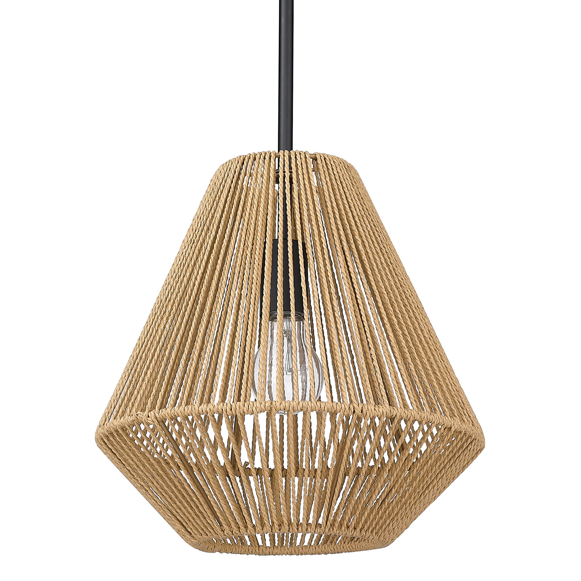 Golden Lighting Valentina 1-light Pendant in Matte Black - - Golden Lighting