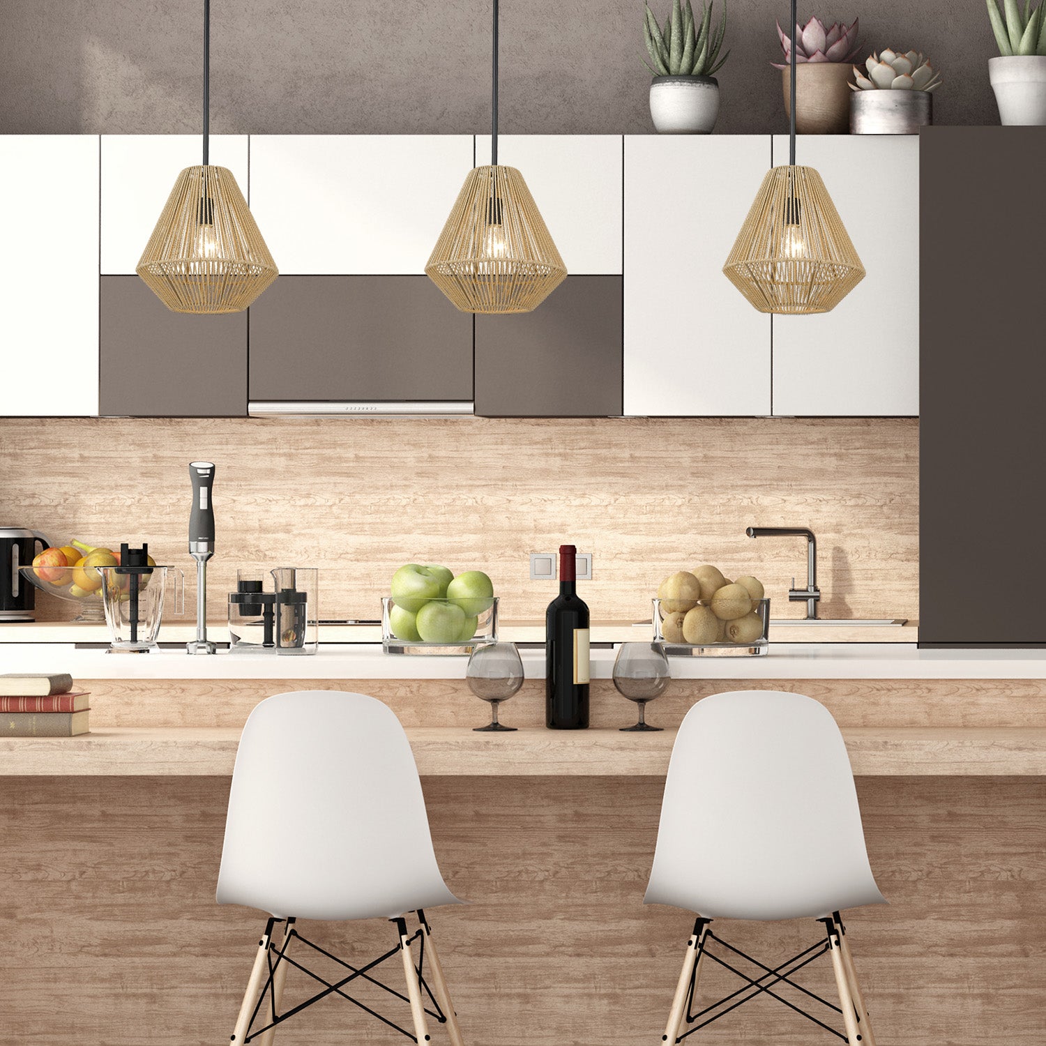 Valentina Medium Pendant in Matte Black - Default Title - Golden Lighting