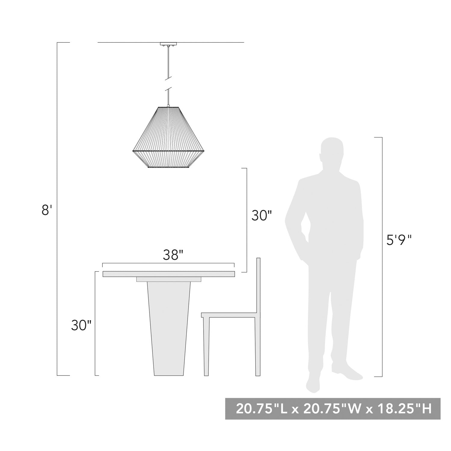 Golden Lighting Valentina 3-light Outdoor Pendant in Natural Black - - Golden Lighting