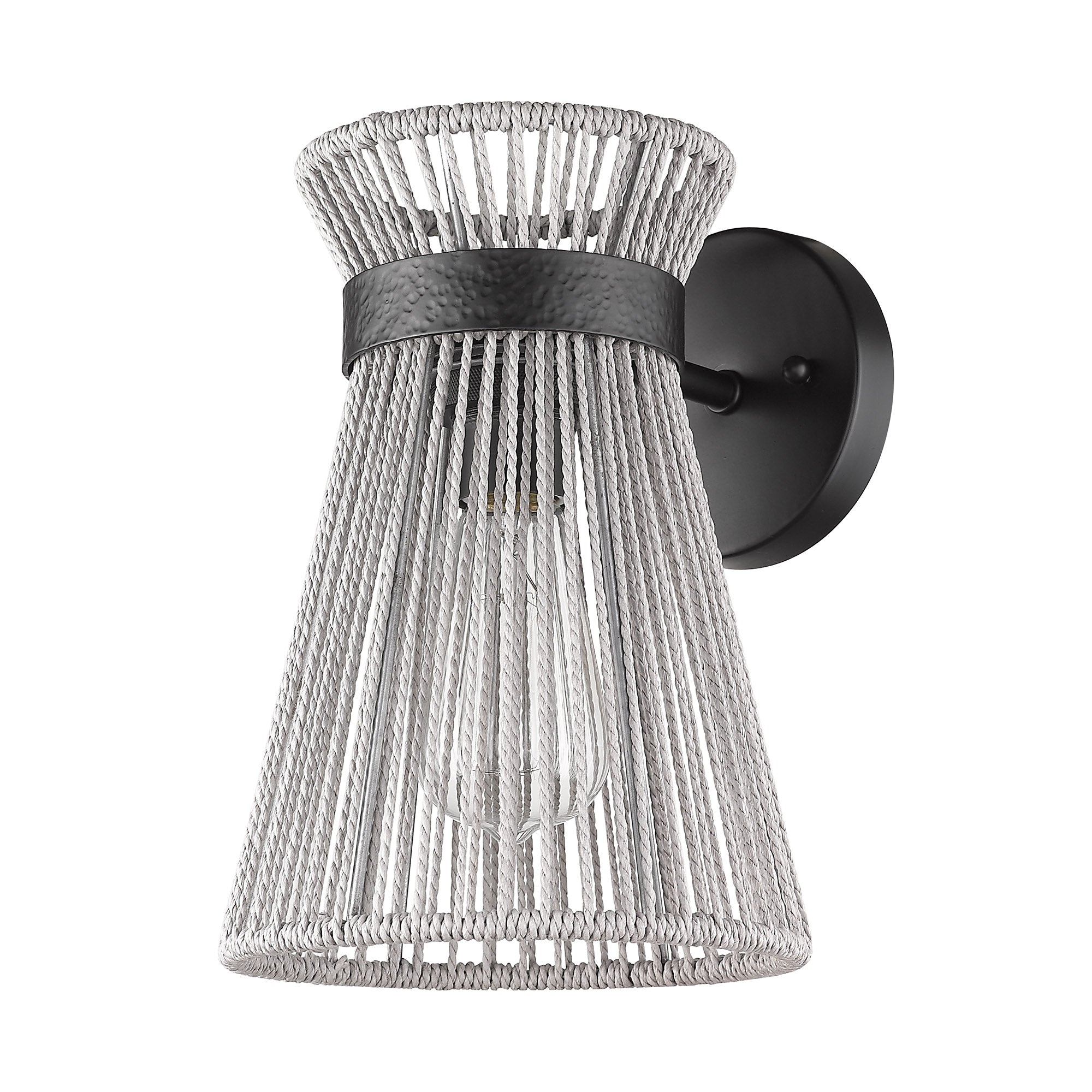 Golden Lighting Avon 1-light Wall Sconce in Matte Black - - Golden Lighting