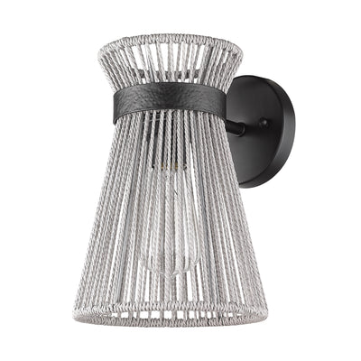 Golden Lighting Avon 1-light Wall Sconce in Matte Black - - Golden Lighting