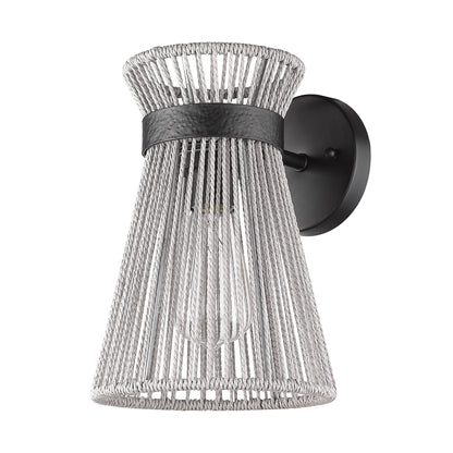 Golden Lighting Avon 1-light Wall Sconce in Matte Black - - Golden Lighting