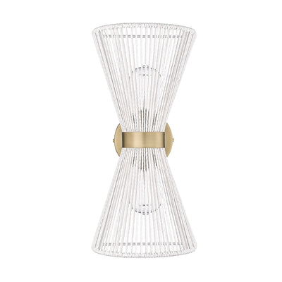 Golden Lighting Avon 2-light Wall Sconce in Brushed Champagne Brass - - Golden Lighting