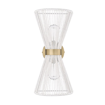 Golden Lighting Avon 2-light Wall Sconce in Brushed Champagne Brass - - Golden Lighting