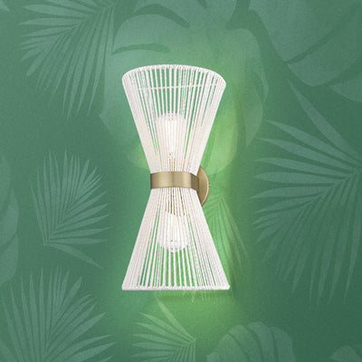 Golden Lighting Avon 2-light Wall Sconce in Brushed Champagne Brass - - Golden Lighting