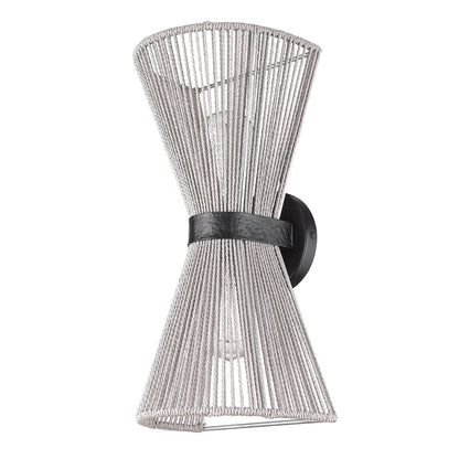 Golden Lighting Avon 2-light Wall Sconce in Matte Black - - Golden Lighting