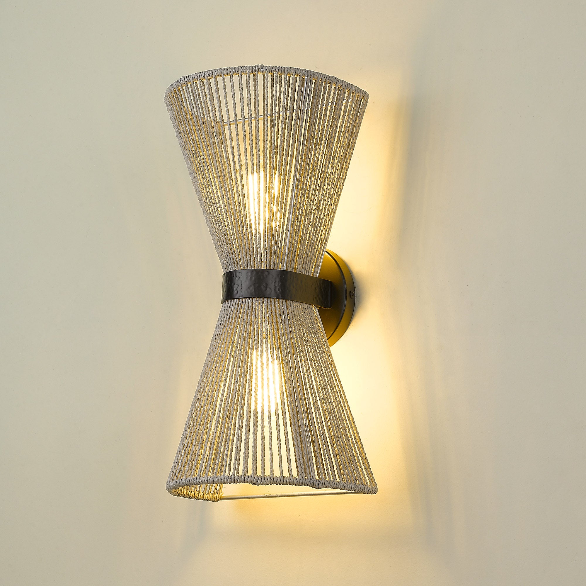 Golden Lighting Avon 2-light Wall Sconce in Matte Black - - Golden Lighting