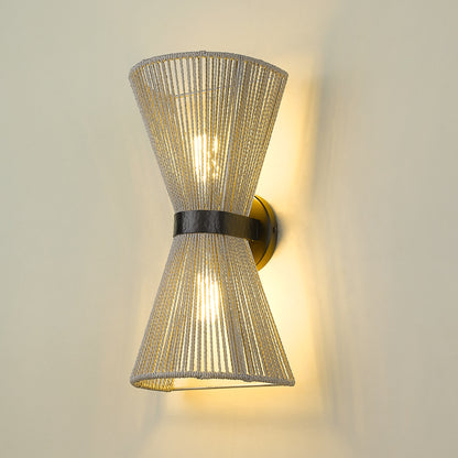 Golden Lighting Avon 2-light Wall Sconce in Matte Black - - Golden Lighting