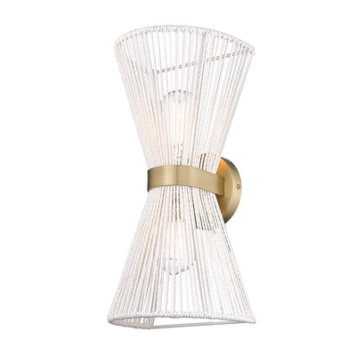 Golden Lighting Avon 2-light Wall Sconce in Brushed Champagne Brass - - Golden Lighting