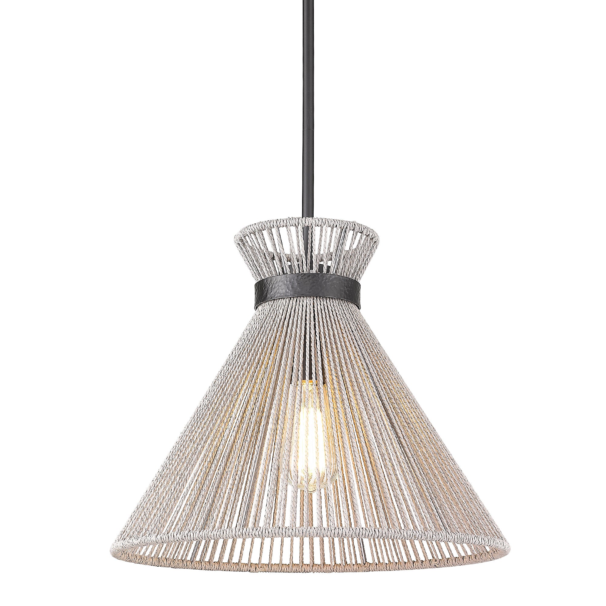 Golden Lighting Avon 1-light Pendant in Matte Black - - Golden Lighting
