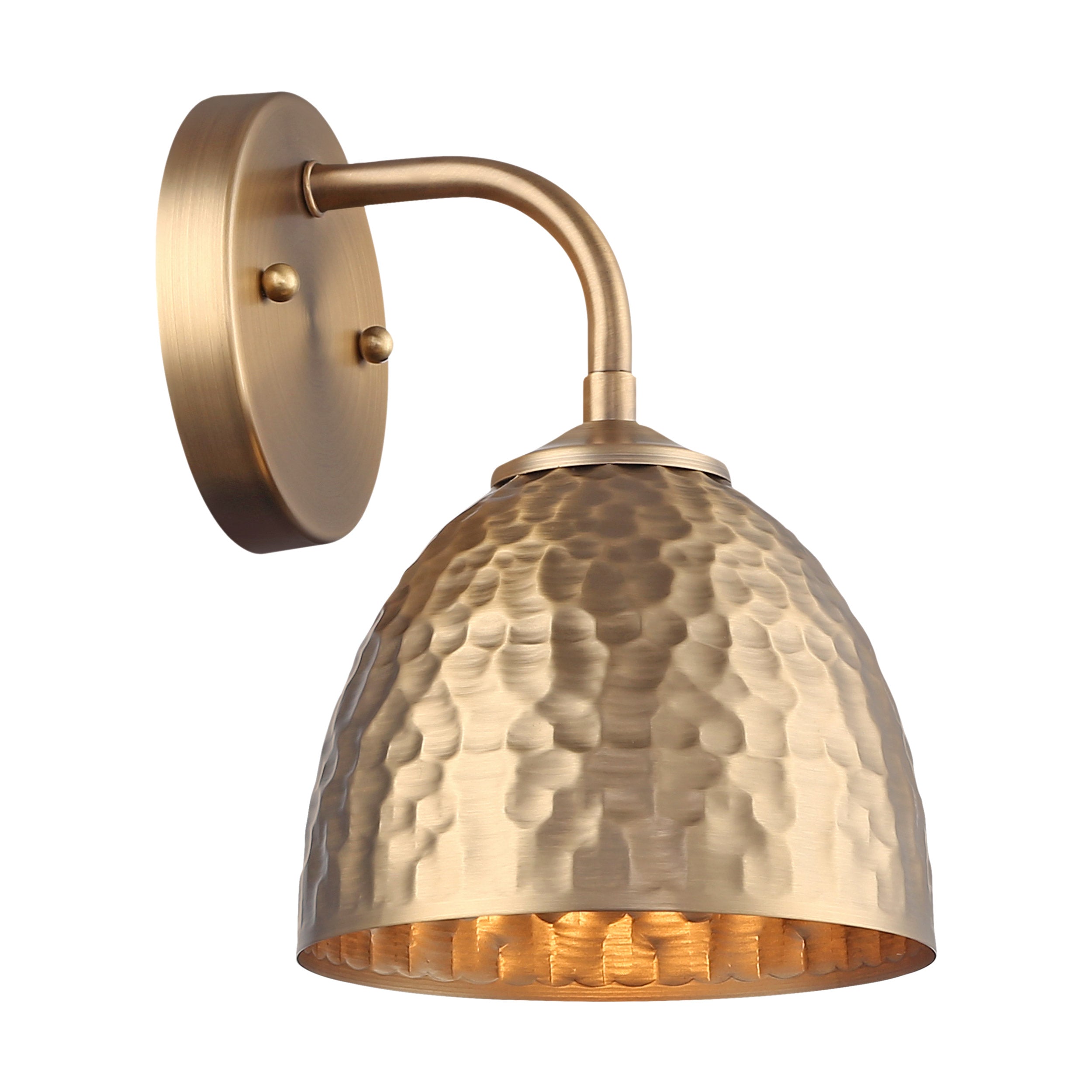 Shepard 1-light Wall Sconce in Modern Brass - - Golden Lighting