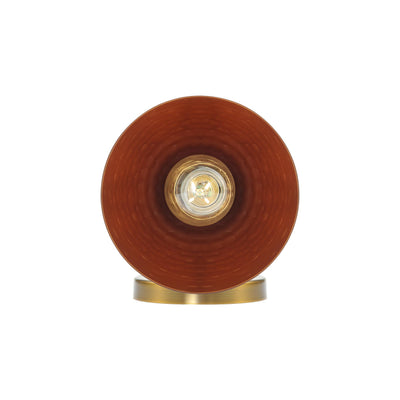 Golden Lighting Shepard 1-light Wall Sconce in Modern Brass and Russet Clay shade - - Golden Lighting