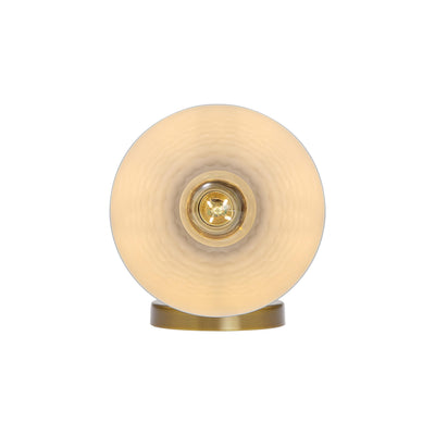 Golden Lighting Shepard 1-light Wall Sconce in Modern Brass and Matte White shade - - Golden Lighting