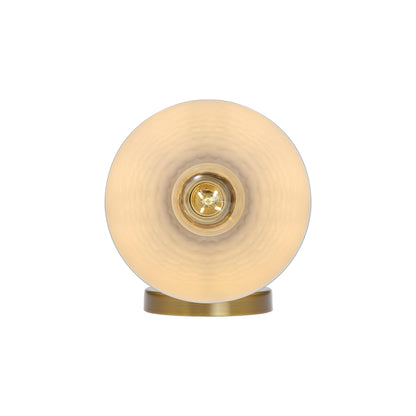 Golden Lighting Shepard 1-light Wall Sconce in Modern Brass and Matte White shade - - Golden Lighting