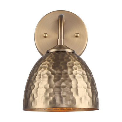 Golden Lighting Shepard 1-light Wall Sconce in Modern Brass and Modern Brass shade