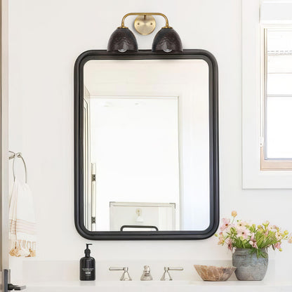 Golden Lighting Shepard 2-light Vanity in Modern Brass and Matte Black shade - - Golden Lighting