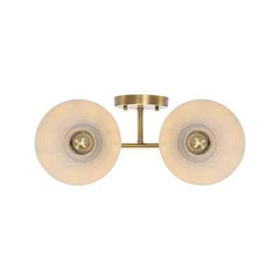 Golden Lighting Shepard 2-light Vanity in Modern Brass and Matte White shade - - Golden Lighting